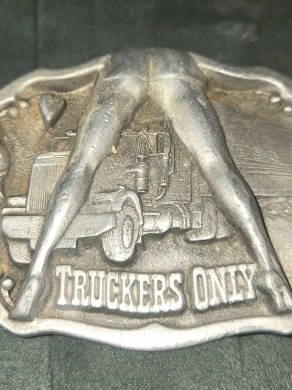VIN 1992 TRUCKERS ONLY DRAGON Collec~TANSIDE ENGLAND-DD132 PEWTER BELT BCKLE 3.5